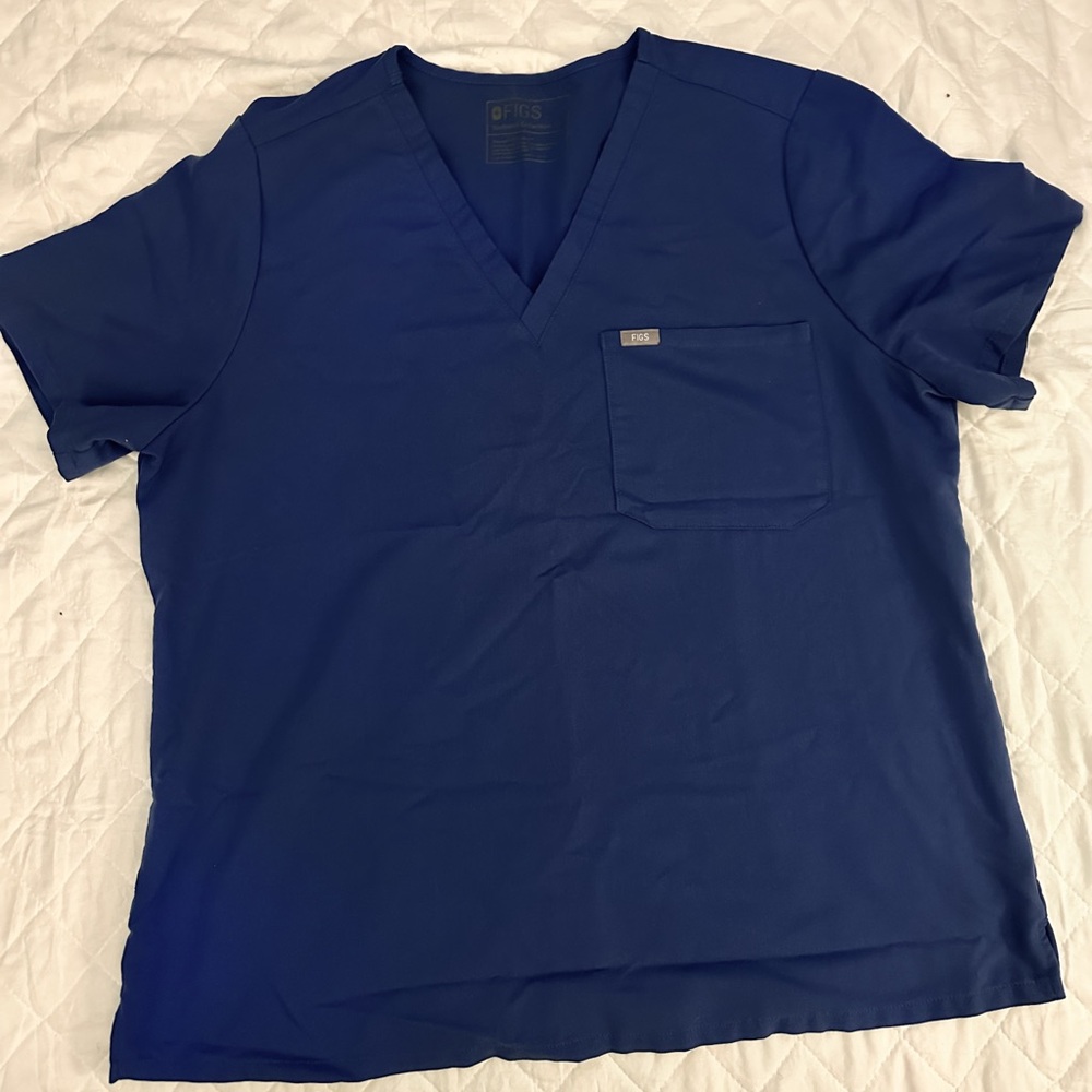 FIGS scrub top denim blue
